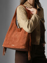 Shoulder Bag Country Etrier Brown country ECOU154M-vue-porte