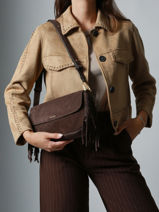 Shoulder Bag Country Etrier Brown country ECOU145M-vue-porte