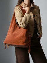 Shoulder Bag Country Etrier Brown country ECOU154L-vue-porte