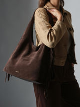 Shoulder Bag Country Etrier Brown country ECOU154L-vue-porte