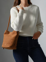Crossbody Bag Cavalier Nubuck Leather Etrier Brown cavalier nubuck ECAN126S-vue-porte