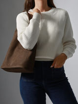 Hobo Cavalier Nubuck Leather Etrier Brown cavalier nubuck ECAN154M-vue-porte
