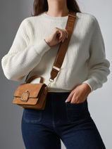 Crossbody Bag Altesse Suede Etrier Brown altesse suede EASU048X-vue-porte
