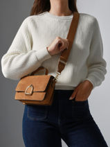 Crossbody Bag Altesse Suede Etrier Brown altesse suede EASU048S-vue-porte