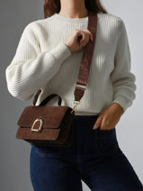 Crossbody Bag Altesse Suede Etrier Brown altesse suede EASU048S-vue-porte