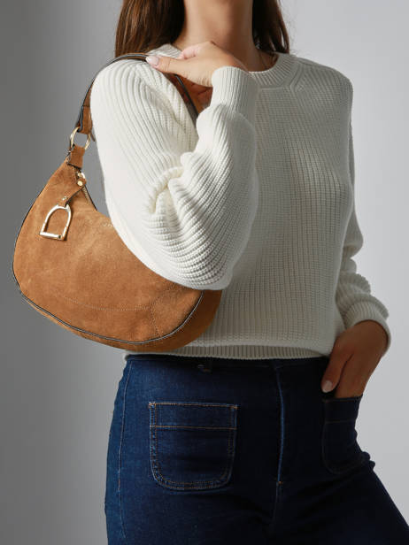 Shoulder Bag Altesse Suede Etrier Brown altesse suede EASU017M other view 1
