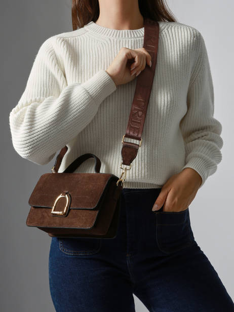 Crossbody Bag Altesse Suede Etrier Brown altesse suede EASU048S other view 1